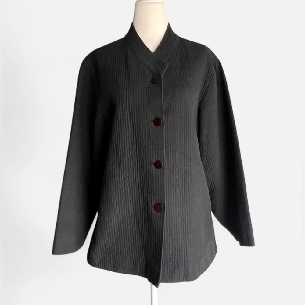 BALMAIN Mandarin Collar Quilted blazer with button closure, no size tag